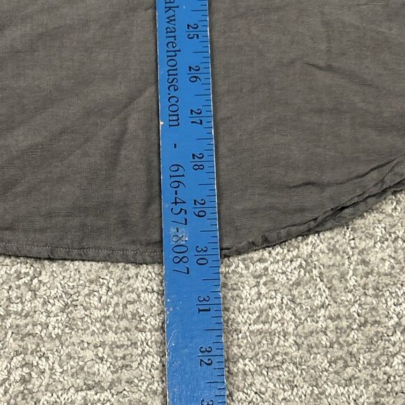 Lucky Brand Shirt Mens XL Linen Classic Fit Pearl Snap Gray Western - Picture 8 of 8